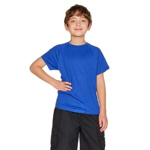 New Youth UPF 50+ Short Sleeve Swim Shirt Top SPF Blue Kids Unisex S 10 TSLA